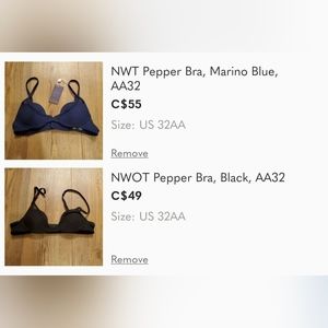 NWT Bra, Marino Blue